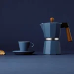 Frieling Cilio Legno 15oz Stovetop Espresso Maker – Blue Finish - Image 3