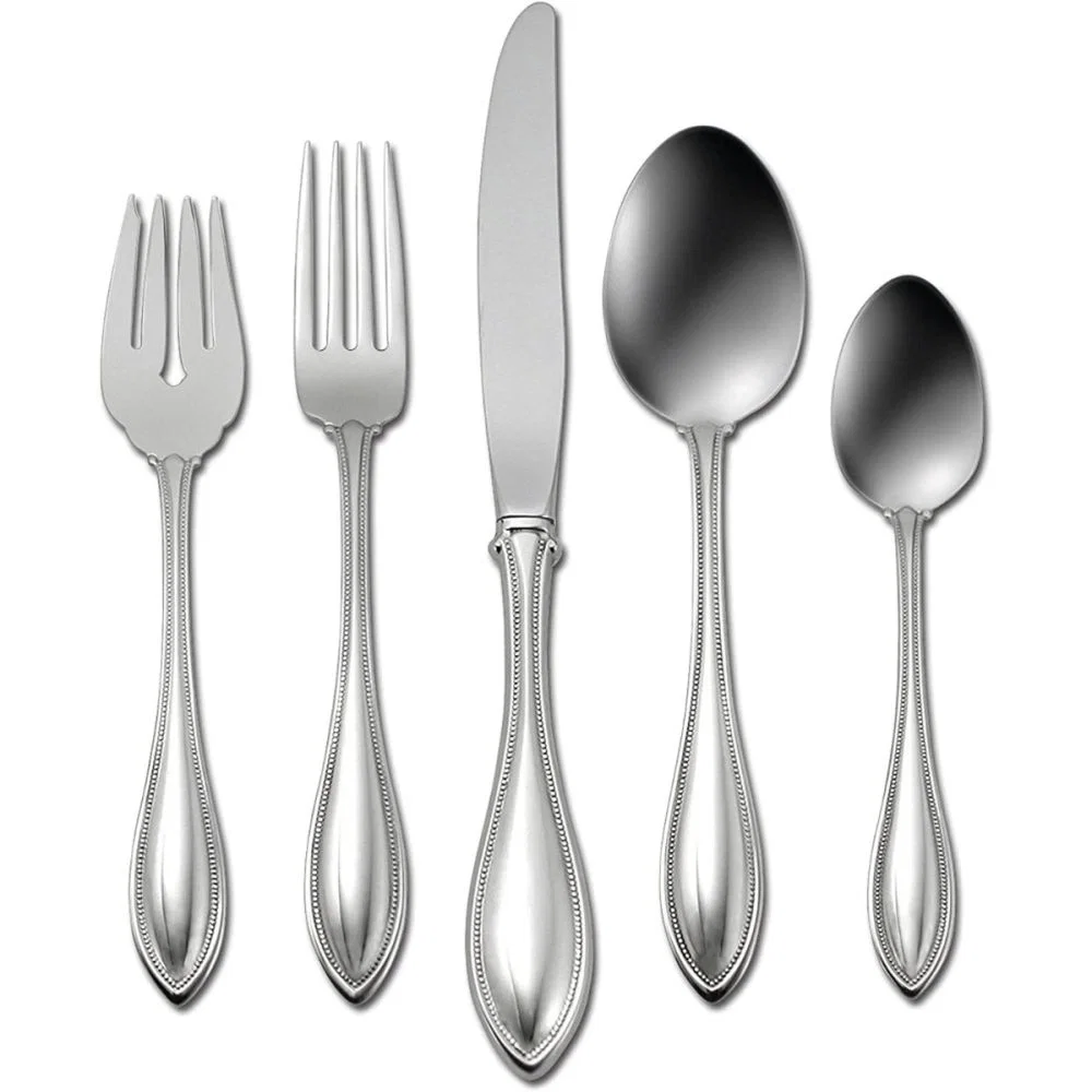 81qbttqvejl._ac_sl1500_ Oneida American Harmony 45-Piece Stainless Steel Flatware Set - Image 1
