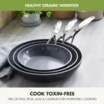 GreenPan Valencia Pro Ceramic Nonstick Fry Pans Set | 3-Piece - Image 4
