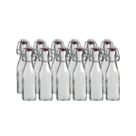 Bormioli Rocco Swing Top Glass Bottles (Set of 12) – 8.5oz