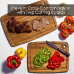 2-Piece Acacia Wood Cutting Board Set with Juice Groove – TB Home Bamboo - Image 2