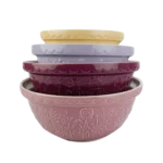 Mason Cash In The Meadow Pink Bouquet Mixing Bowl Set | Set of 4