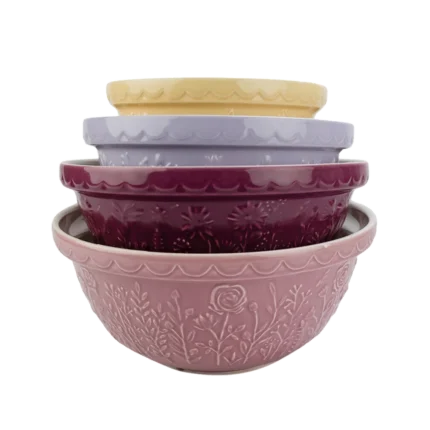 Mason Cash In The Meadow Pink Bouquet Mixing Bowl Set | Set of 4